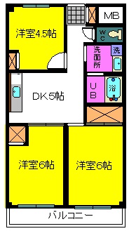 江戸川区南葛西のマンションの間取り