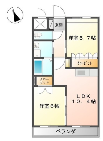 イーストハイツサクラの間取り