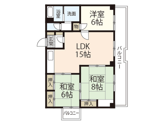 広島市西区田方のマンションの間取り