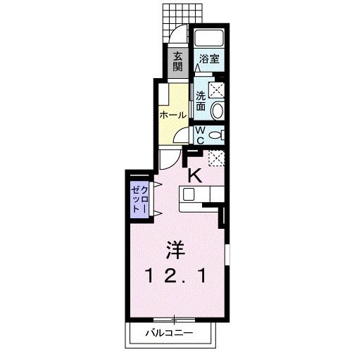 【桑名市大字和泉のアパートの間取り】