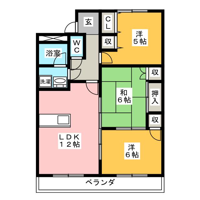 サンティアラＡの間取り