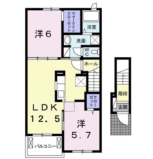 プリムラ　五番館の間取り