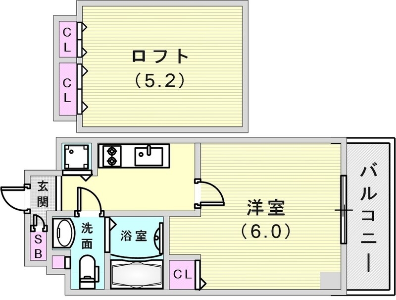 【エステムコート神戸・県庁前IVグランディオの間取り】