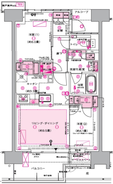 プラウド川越の間取り