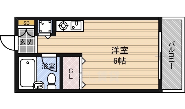 大阪市都島区都島南通のマンションの間取り