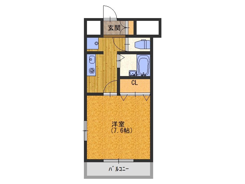 大阪市東成区深江北のマンションの間取り