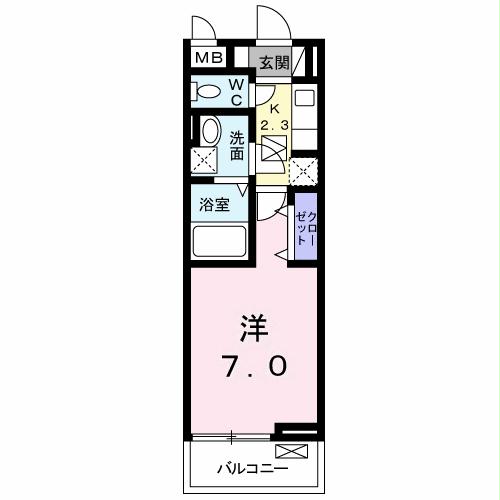 前橋市小相木町のアパートの間取り