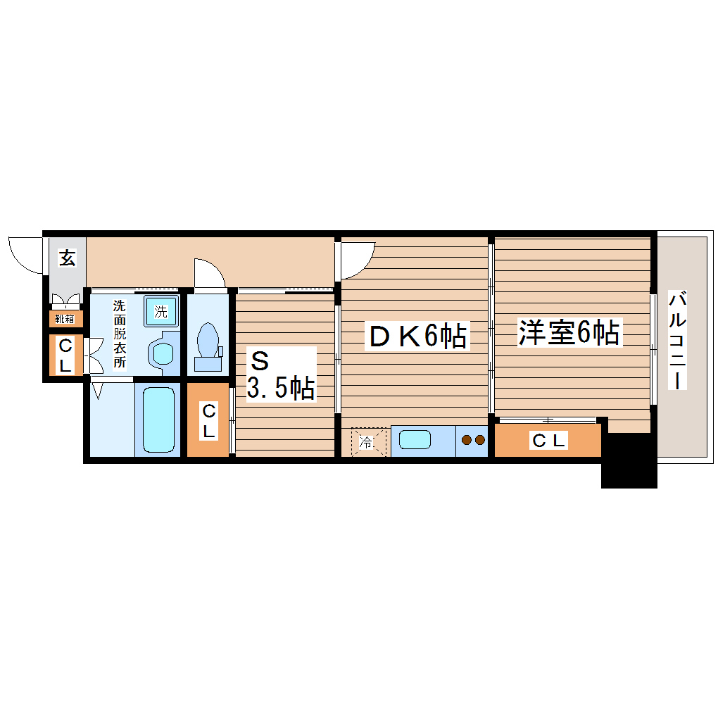 カスタリア一番町EASTの間取り