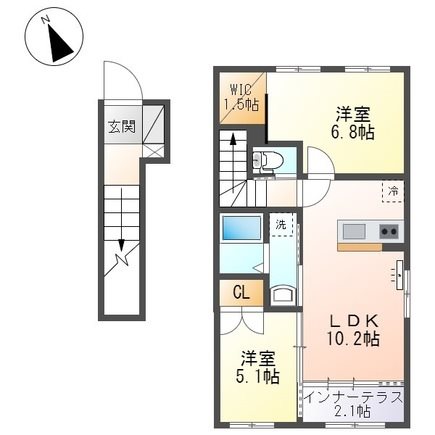 【越谷市宮本町新築アパート　III期(仮)の間取り】