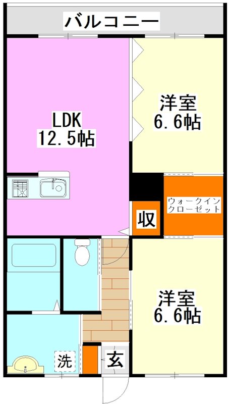 ヴァンベール綱分Ｂの間取り