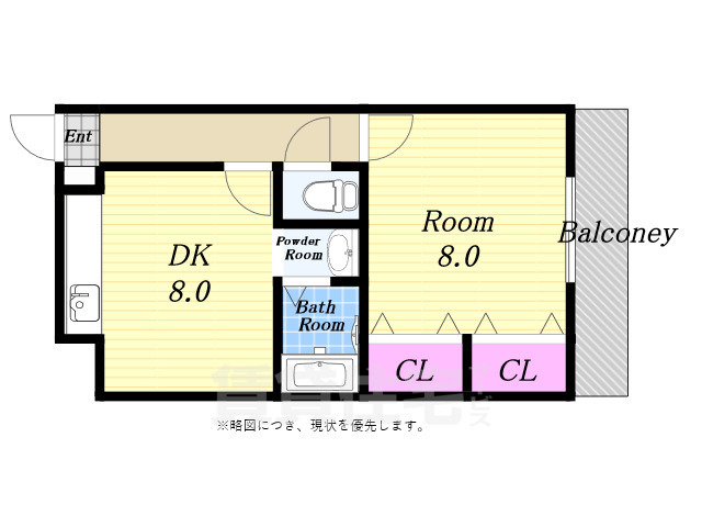 一岡ハイツ磯路の間取り