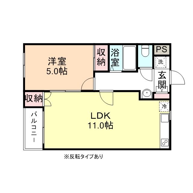 ソレイユ能町南の間取り