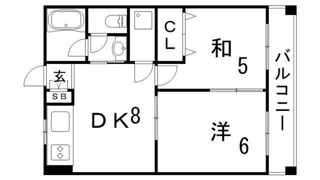 【ユニテンコーポIIの間取り】