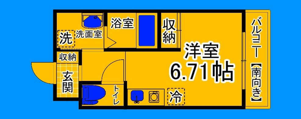 堺市北区南長尾町のマンションの間取り