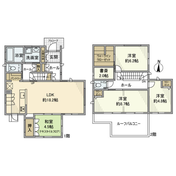 岩作三ヶ峯戸建の間取り