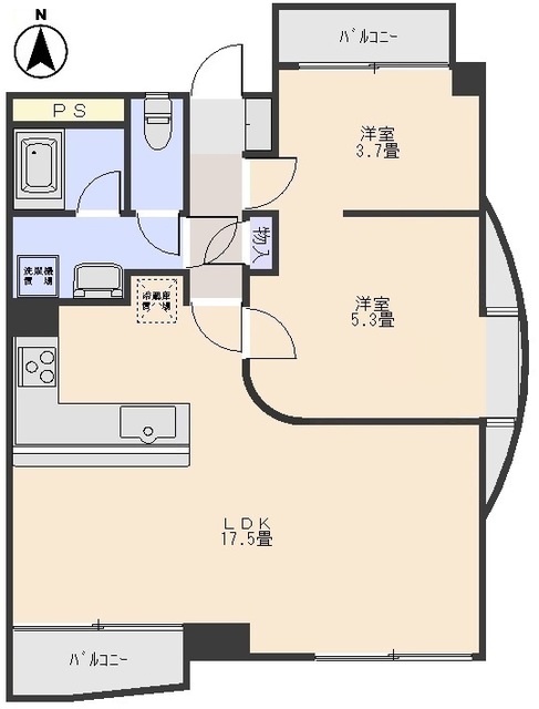 アルファ文京町マンションの間取り