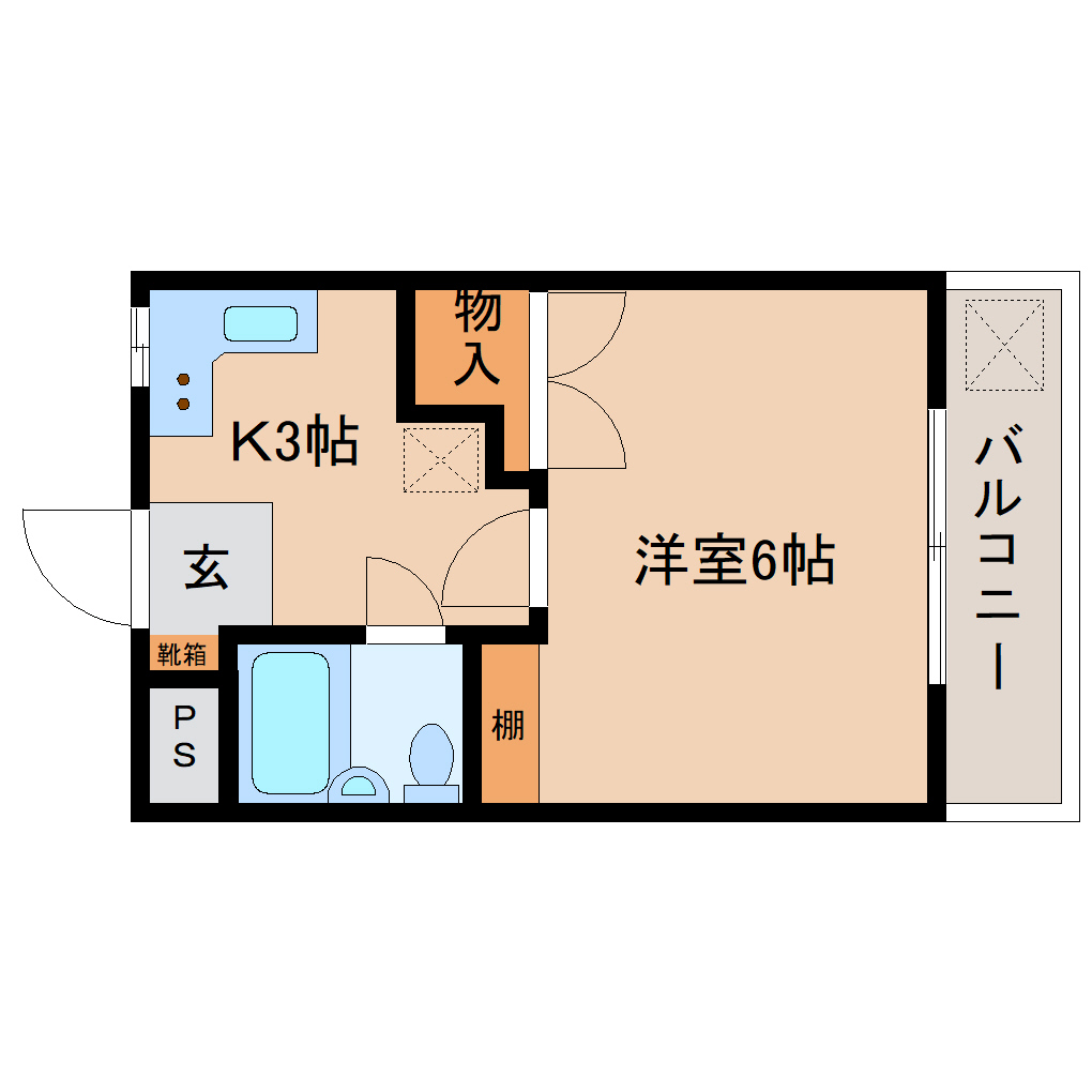 橿原市中曽司町のマンションの間取り