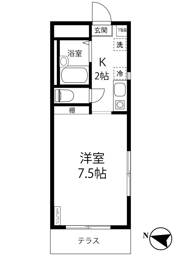 リバーサイド1の間取り