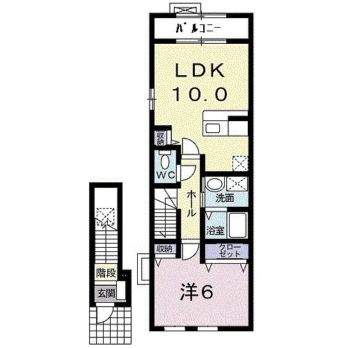 加賀市動橋町のアパートの間取り