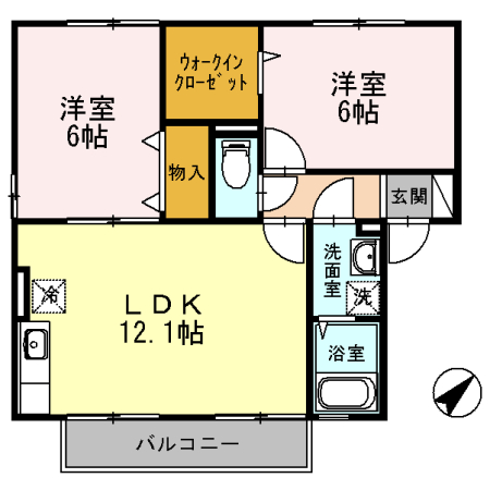 ウィルモア原口Bの間取り