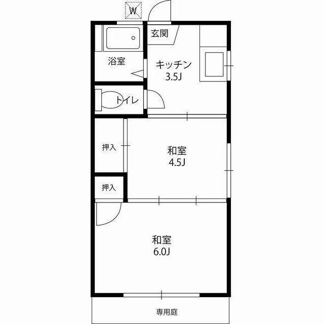 バーンハイツイワセＮの間取り