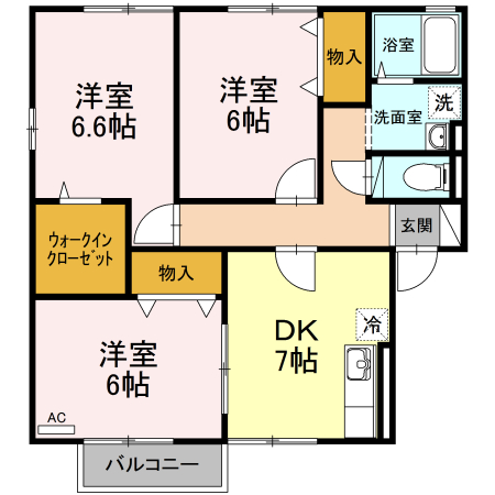 ウィルモア旭の間取り