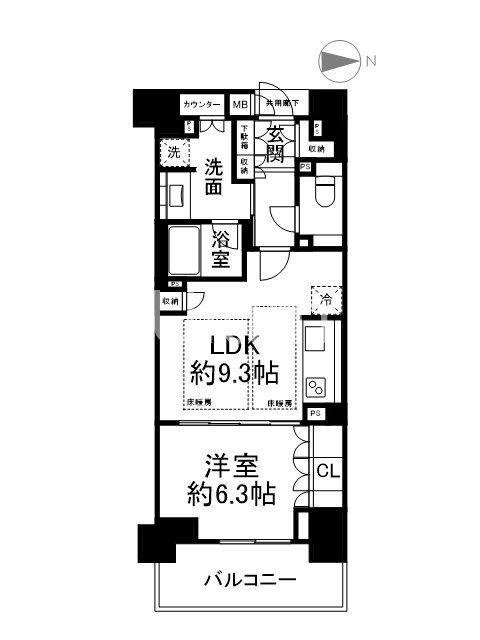 ジオ京都堀川三条の間取り