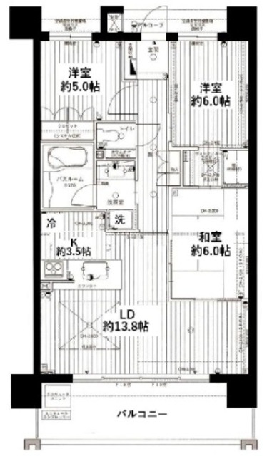 レクセルグランデ鎌ヶ谷ブライトコートの間取り