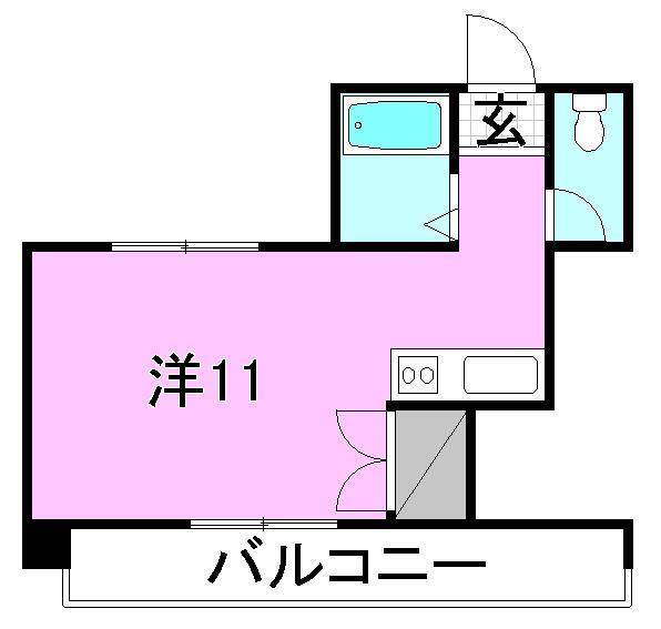 松山市道後喜多町のマンションの間取り