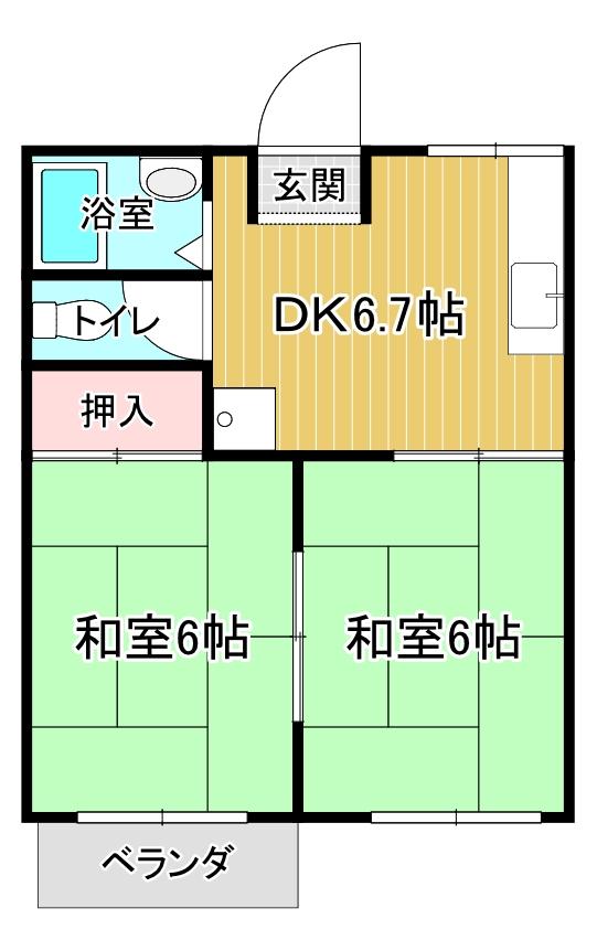 防府市今市町のアパートの間取り