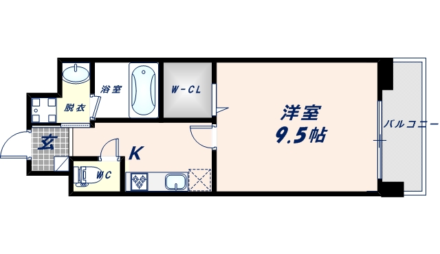 東大阪市足代のマンションの間取り