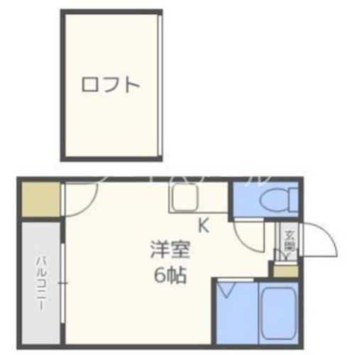 福岡市博多区千代のアパートの間取り