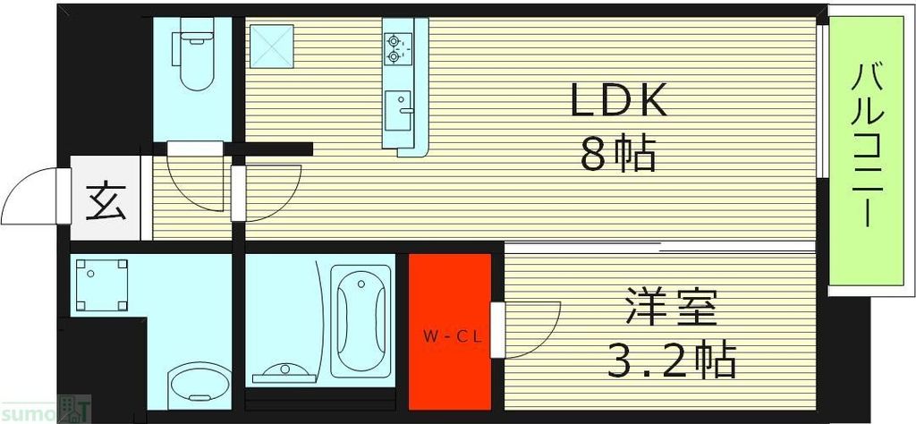 アドバンス大阪ブリアントの間取り