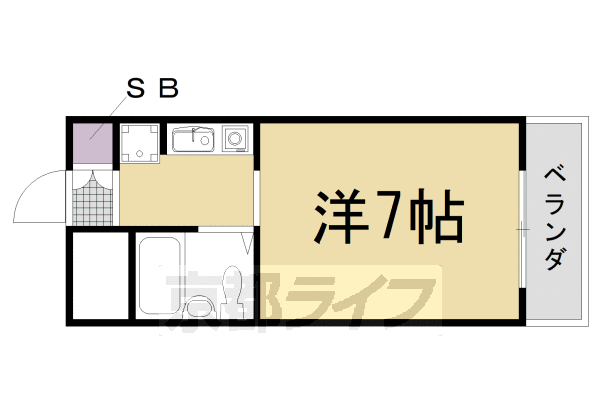 向日市寺戸町のマンションの間取り