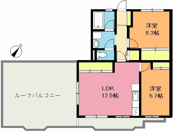 丸野コープタウンB棟の間取り