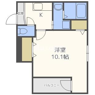 大阪市平野区平野上町のアパートの間取り