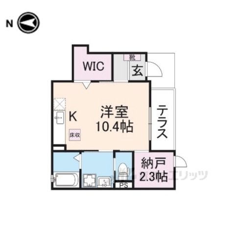 橿原市南八木町のアパートの間取り