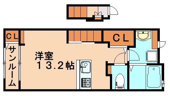 大野城市牛頸のアパートの間取り