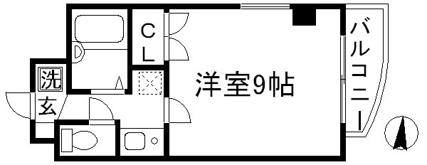 京都市北区長乗東町のマンションの間取り