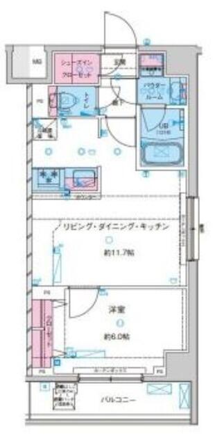 ジェノヴィア鐘ヶ淵の間取り