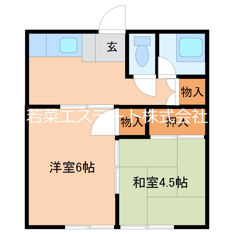 大牟田市大字倉永のアパートの間取り