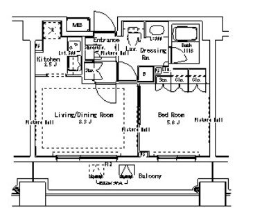 文京区湯島のマンションの間取り