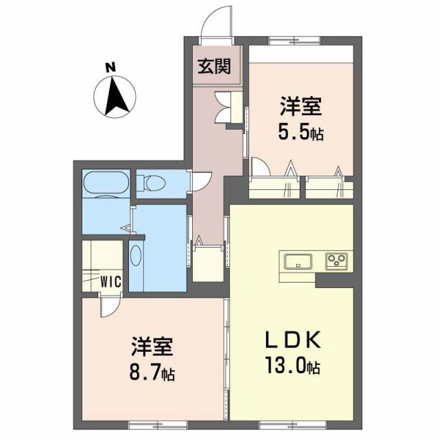 クオレール針田の間取り
