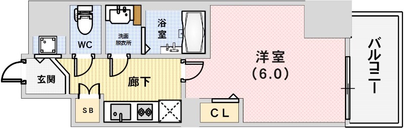 プレサンス三宮エレガンシアの間取り写真