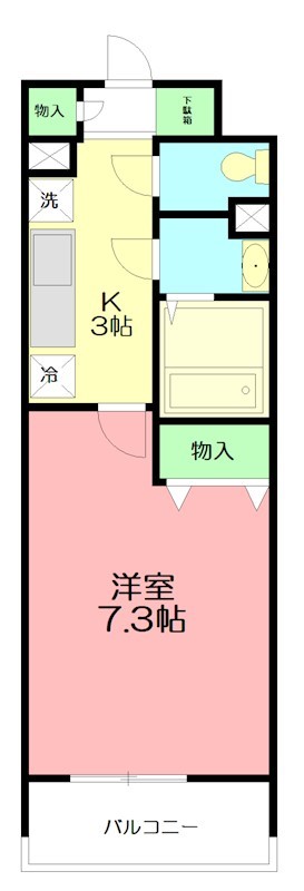 小田急小田原線 東海大学前駅 徒歩10分 5階建 築21年の間取り写真