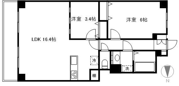 東京メトロ東西線 東陽町駅 徒歩4分 12階建 築53年の間取り写真