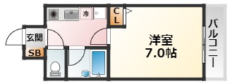 阪急京都線 淡路駅 徒歩8分 4階建 築32年の間取り写真