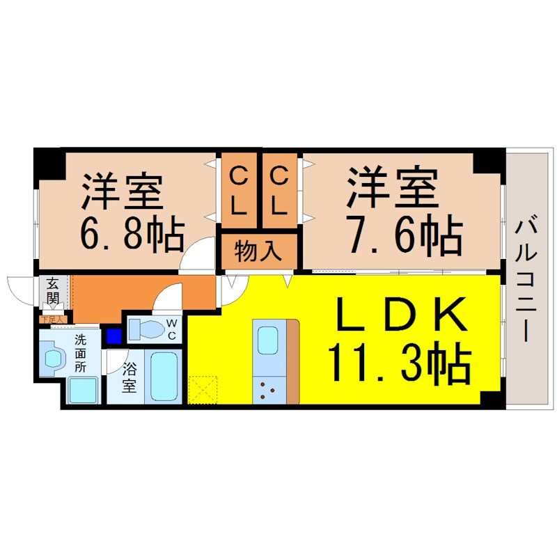ラトゥール代官町の間取り写真
