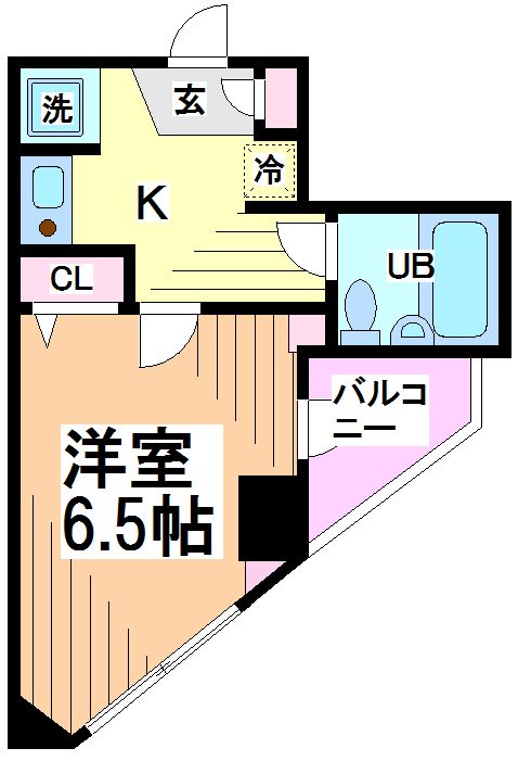 京王線 笹塚駅 徒歩4分 13階建 築24年の間取り写真