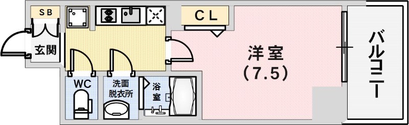 プレサンスTHE神戸の間取り写真